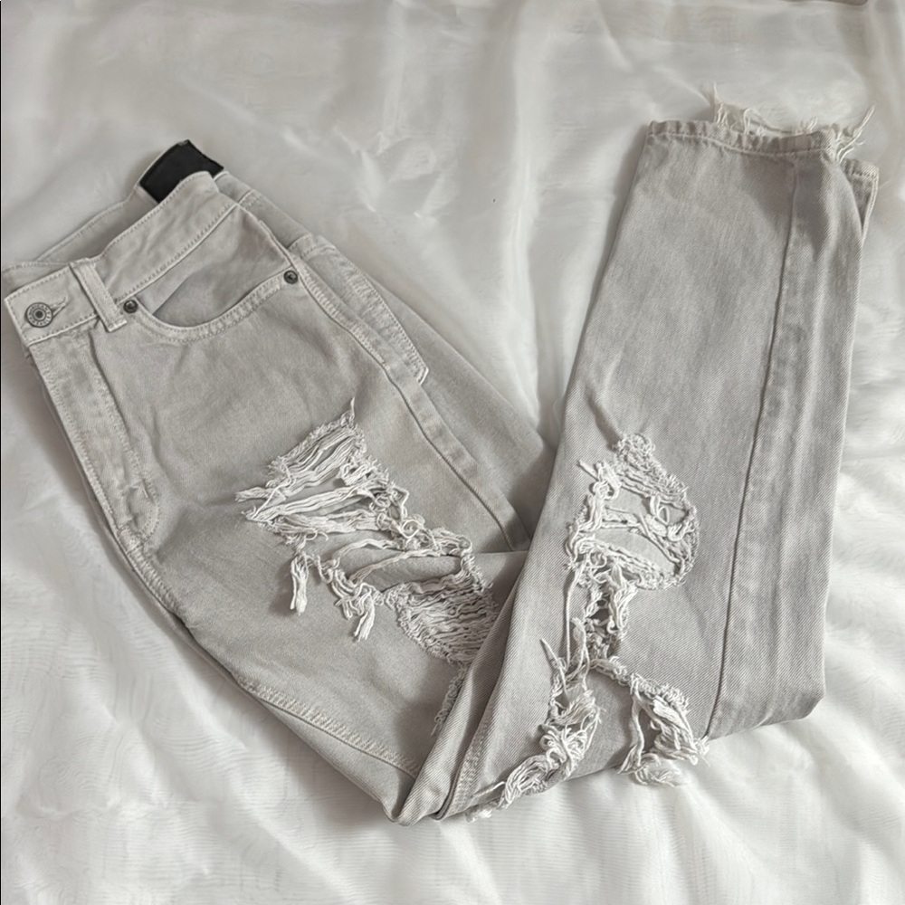 American Eagle Outfitters Gray Straight Leg Jeans